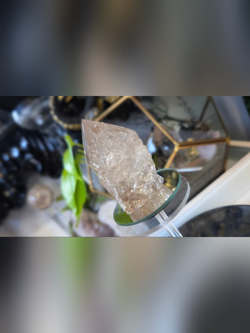 Rainbow Smokey Quartz Crystal Point